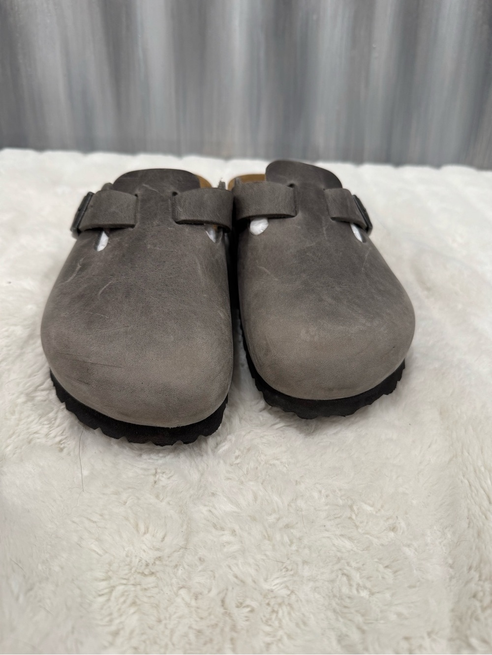Birkenstock Boston Oiled Leather Clog iron - Picture 2 of 10